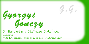 gyorgyi gonczy business card